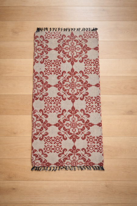 Red Patterned Runner Rug